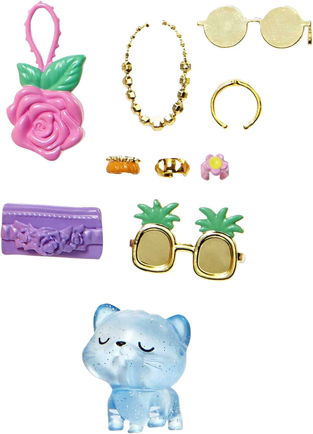 Barbie Extra Fancy Fashion Doll & Accessories with Curvy Shape & Orange Hair in Floral 2-Piece Gown with Pet Kitten image number 2