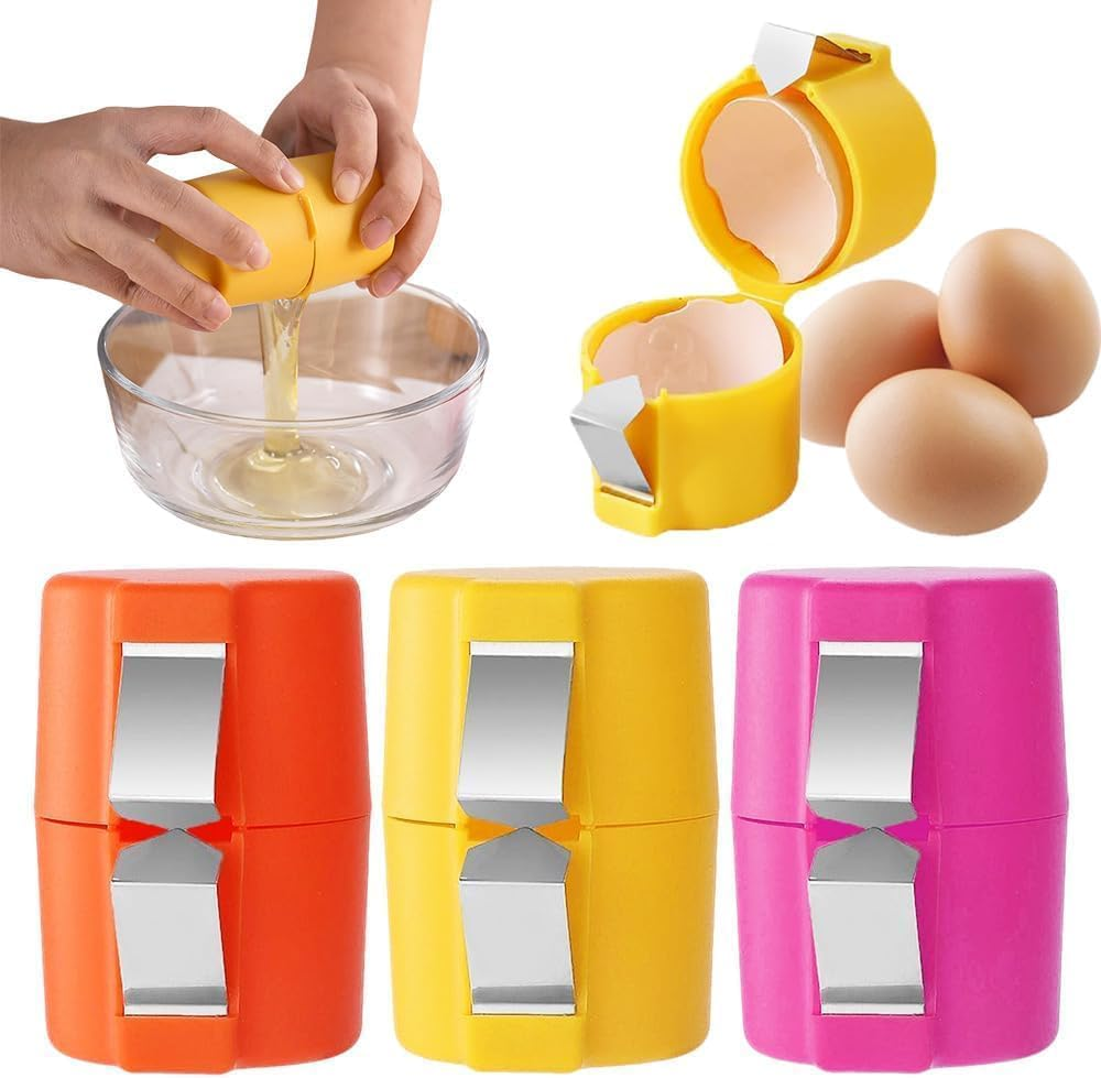 3PCS Egg Shell Opener,Egg Cracker Tool for Raw Eggs,Egg Shell Breaker,Multifunctional Egg Separator,Cooking and Baking Egg Cracking Tools,Kitchen and Restaurant Egg Peeler image number 5