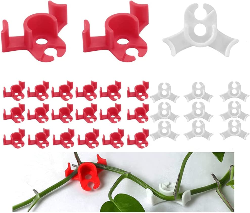 30 Pcs Plant Bender,Low Pressure Training Plant Bender for Plant Training,Low-Stress Training Clips for Plant Training (20 PCS Red,10 PCS White) image number 2