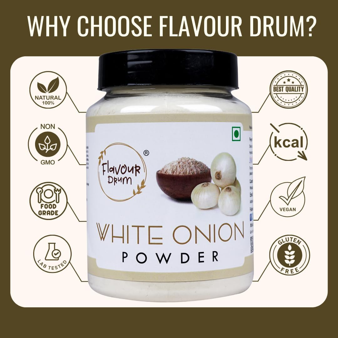 Flavour Drum White Onion Powder, 200 G image number 4