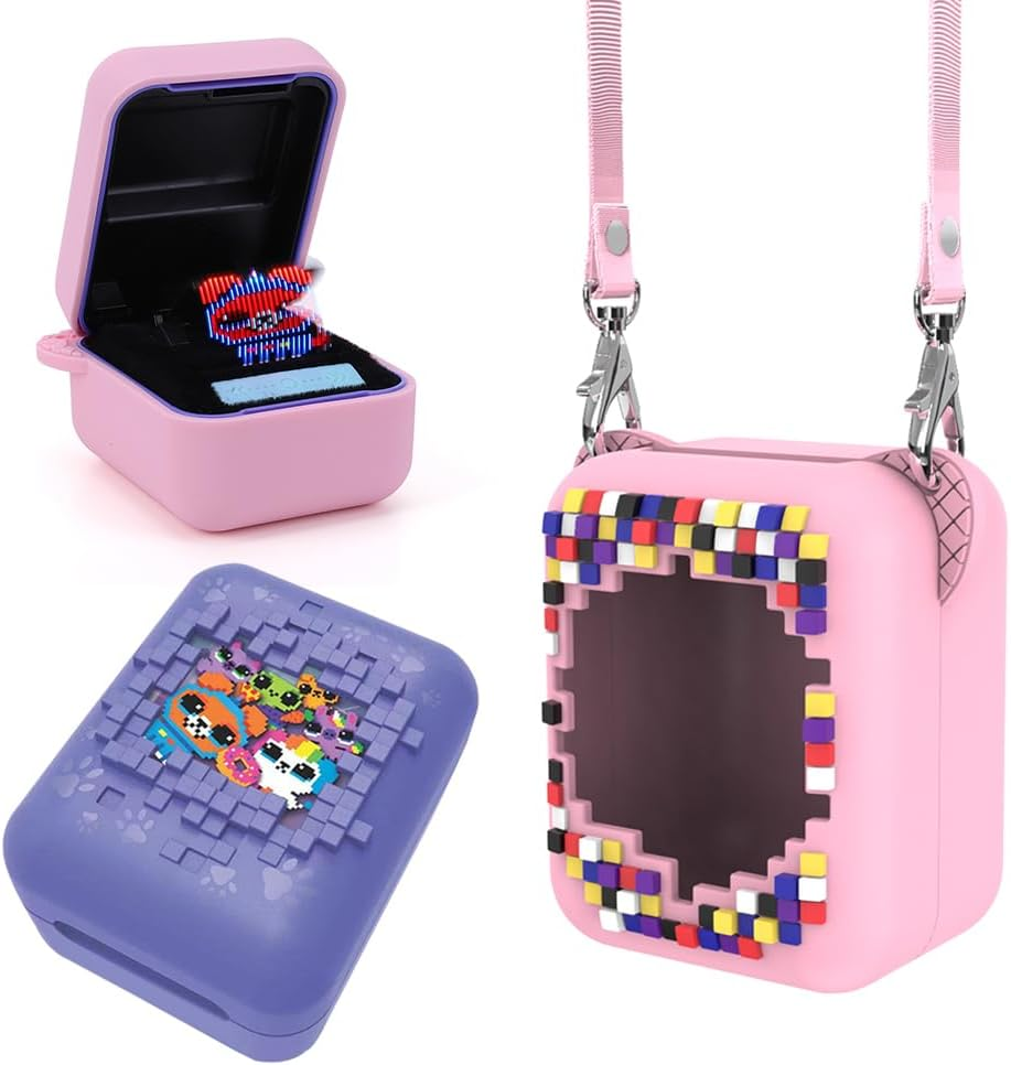 Protective Silicone Case for Bitzee Digital Pet Interactive Virtual Toy, Protective Sleeve Holder Skin Washable with Lanyard for Bitzee Interactive Toy Digital Pet and Accessories image number 4