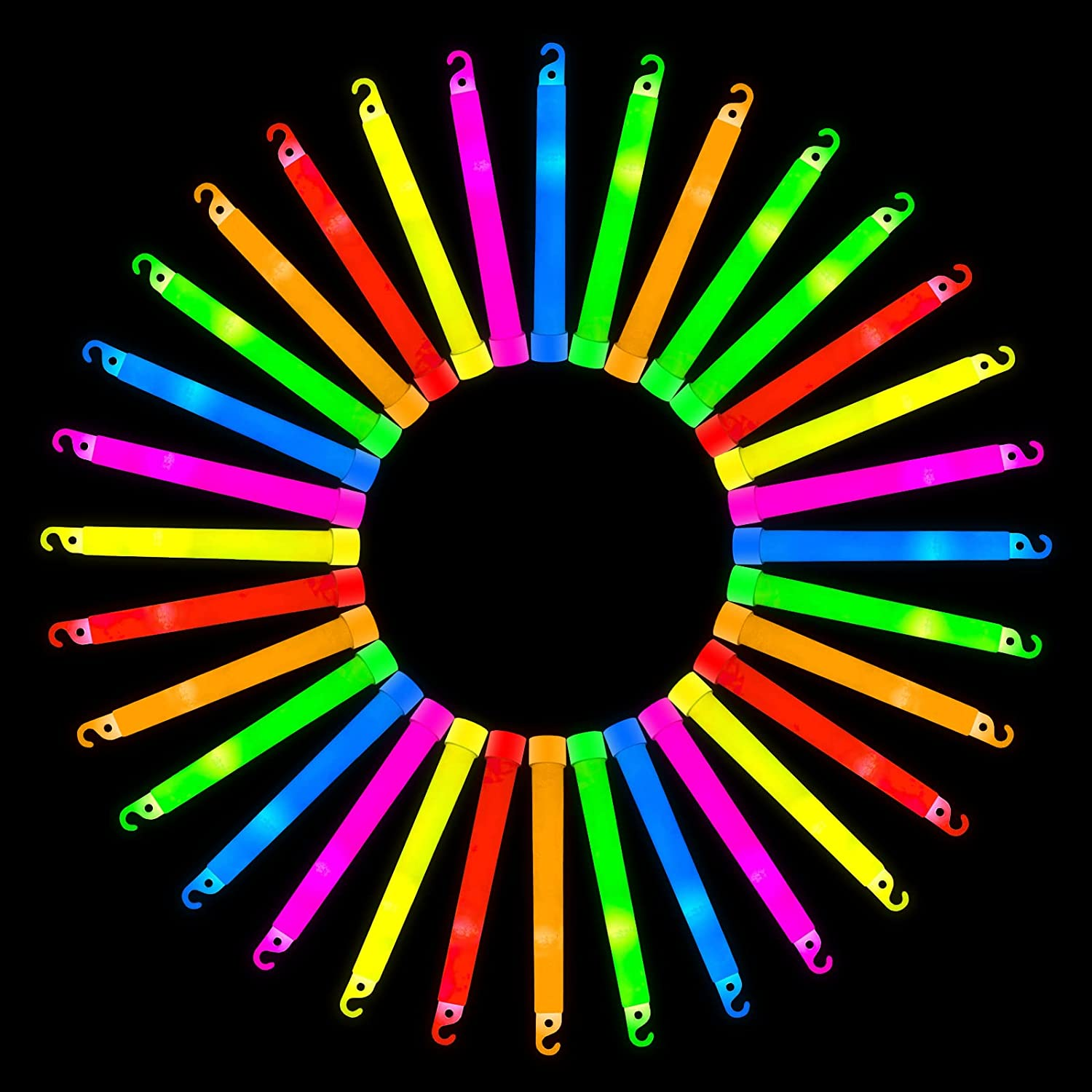 32Pcs Ultra Bright Glow Sticks in Bulk - Multi Use Glowsticks for Halloween, Parties, Concert and Survival Kit (Multi Color) image number 3