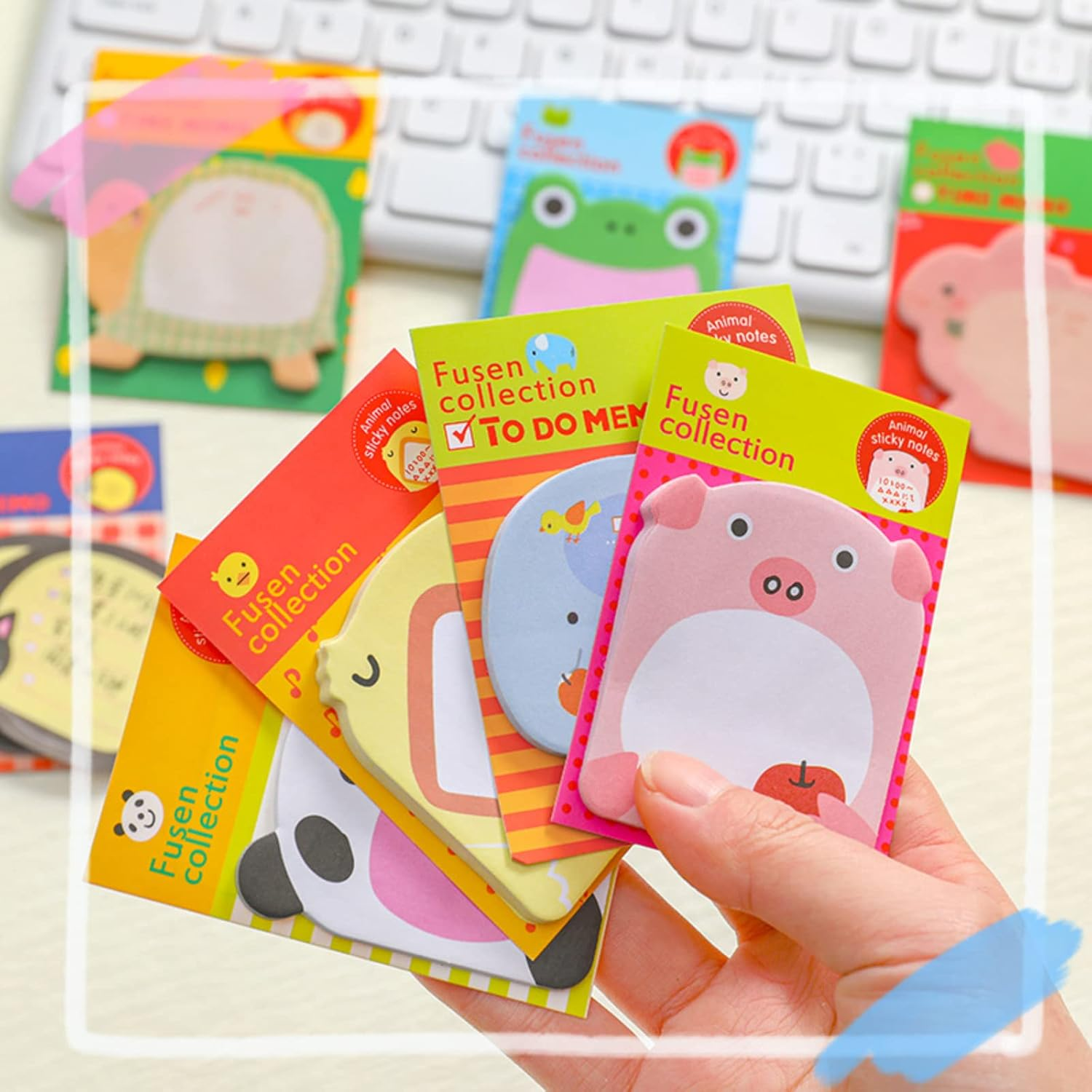 Jatidne 24 Pack Sticky Notes for Party Bags Animal Designs Party Bag Fillers for Kids image number 6