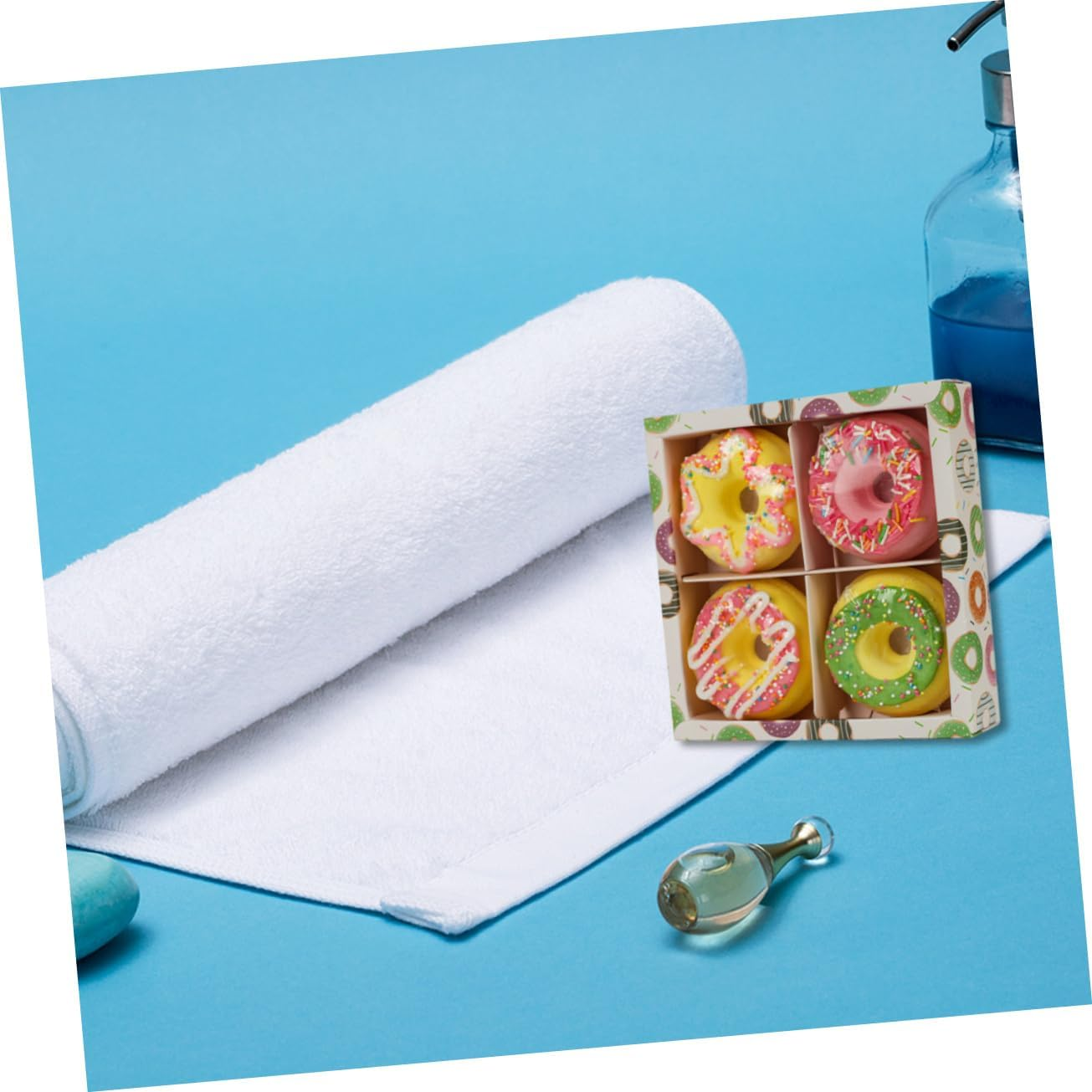 4Pcs Doughnut Shape Bath Salt Balls Aroma Salt Bathing Bombs for Spa Random Style image number 4