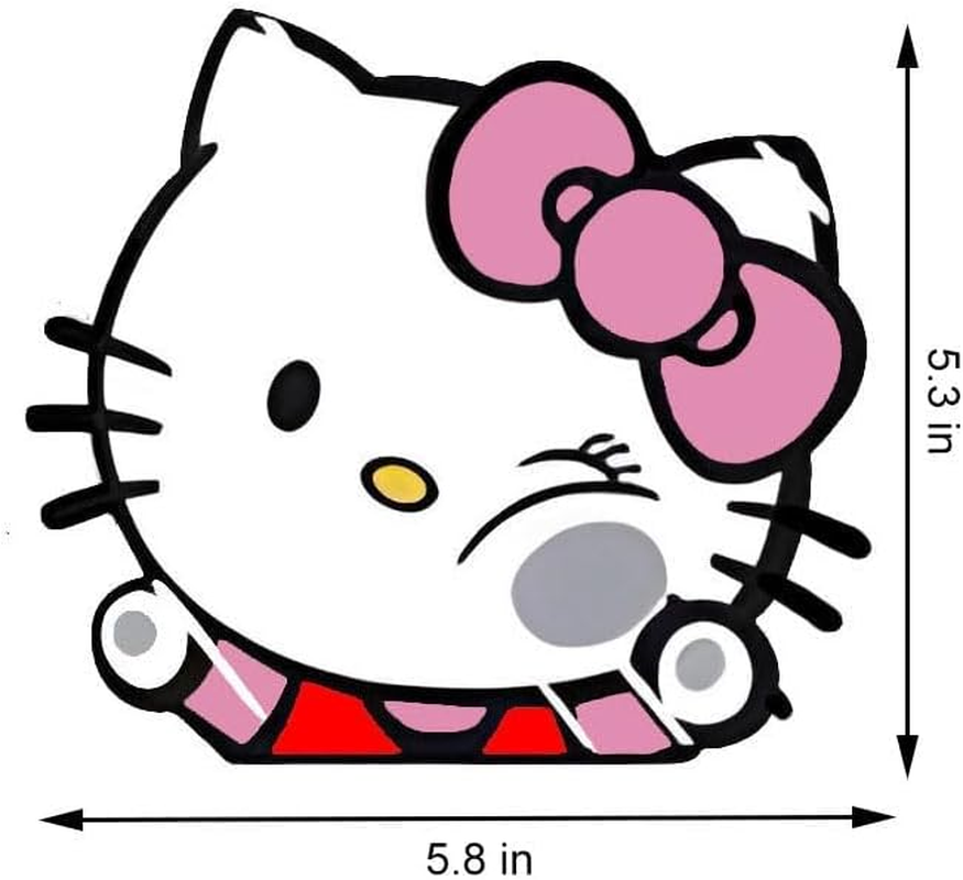 Hello Kitty Car Sticker Hitting Glass Decal Vinyl image number 5