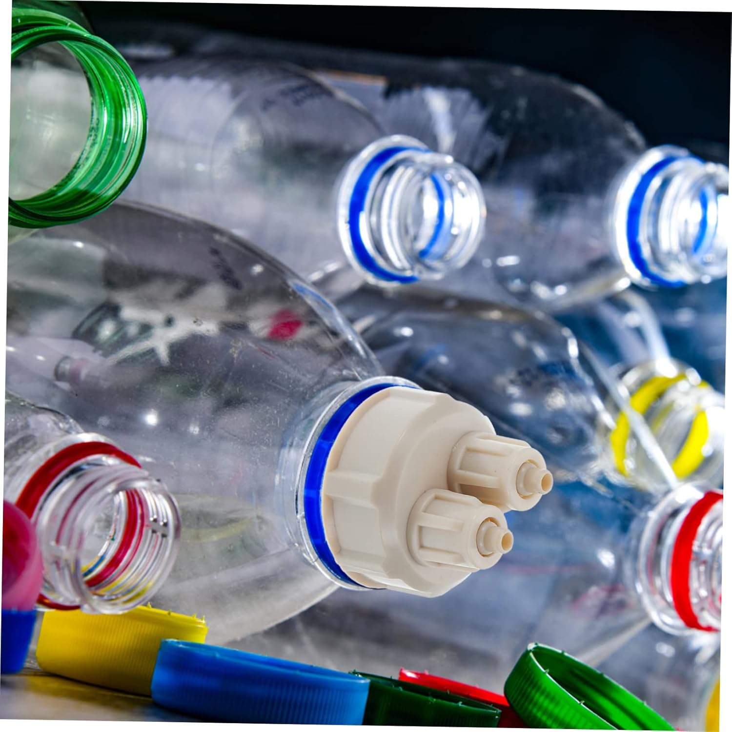 6Pcs DIY Reactor Generator Bottle Cap Reactor Bottle Caps Quick Screw Plastic Caps Difusser Plants Air Diffuser Bottle Caps Equipment Aquarium ABS Engineering Plastic Material image number 3