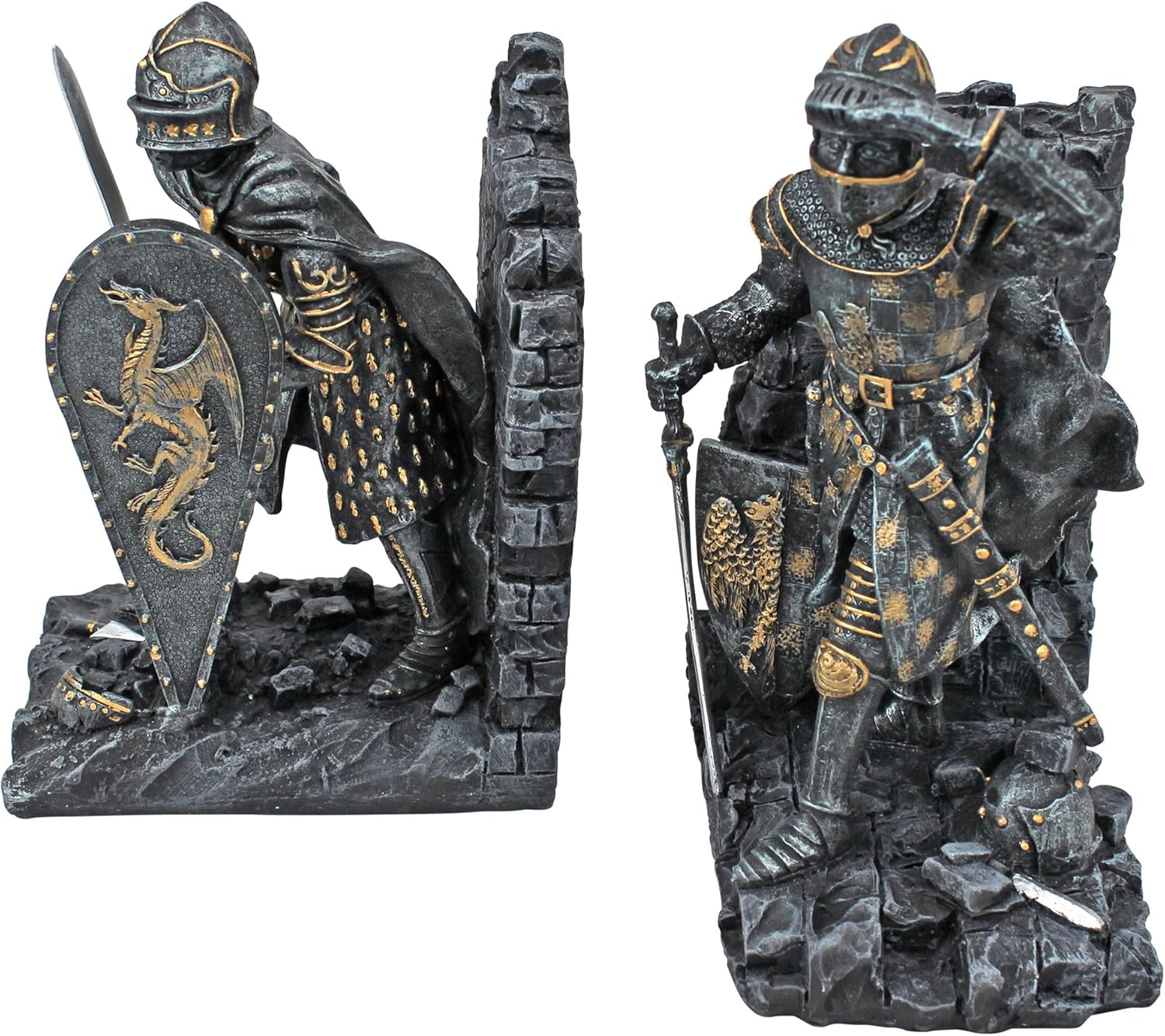 Arthurian Knight Bookend in Two-Tone Metallic (Set of 2) [Kitchen] image number 3
