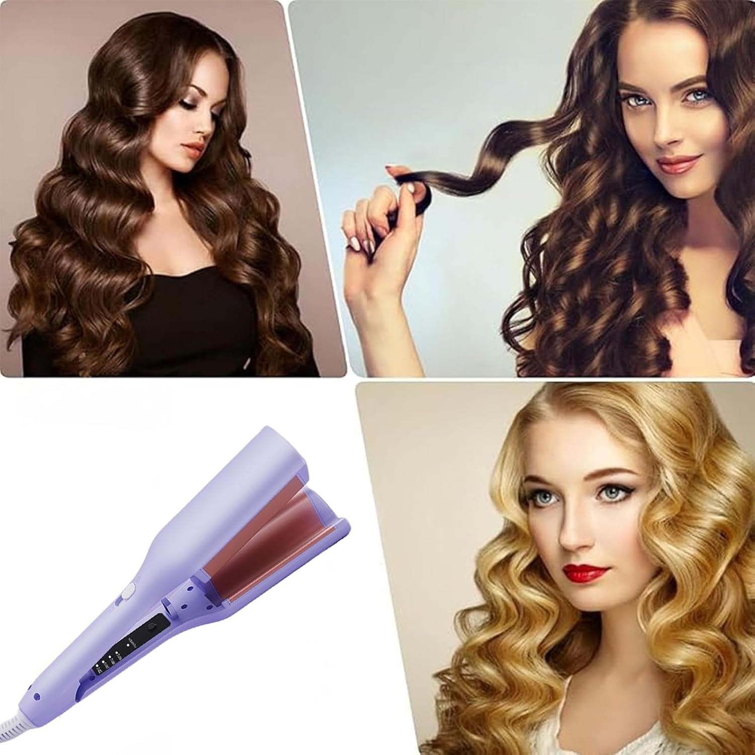 Hair Curling Iron,Negative Ion French Curling Wand | Fast Heating Hairdressing Tool for Women Girls Date Night Dance Party Salon Travel Vacation Wedding Hairstylist College Students image number 3