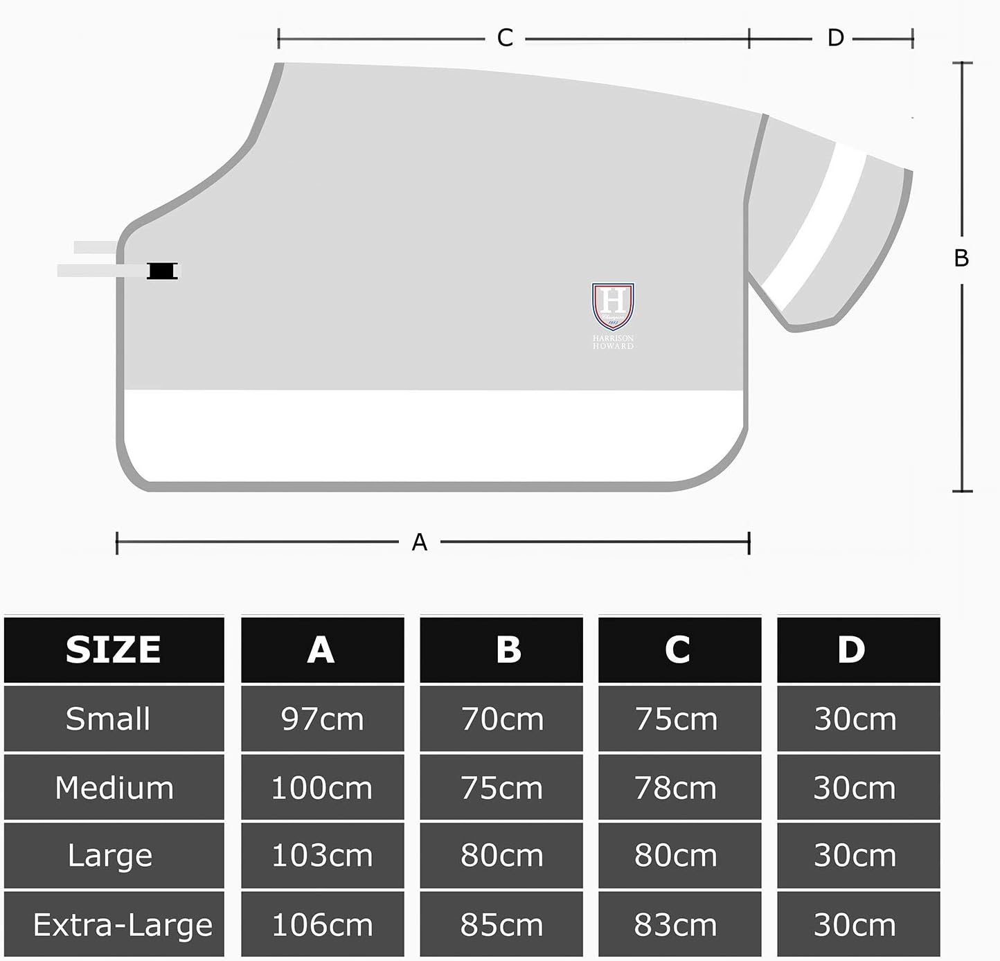 Harrison Howard Focalmax Quarter Horse Exercise Sheet Horse Competition Rug Hi-Vis Reflective Superb Night Safety with Tail Flap