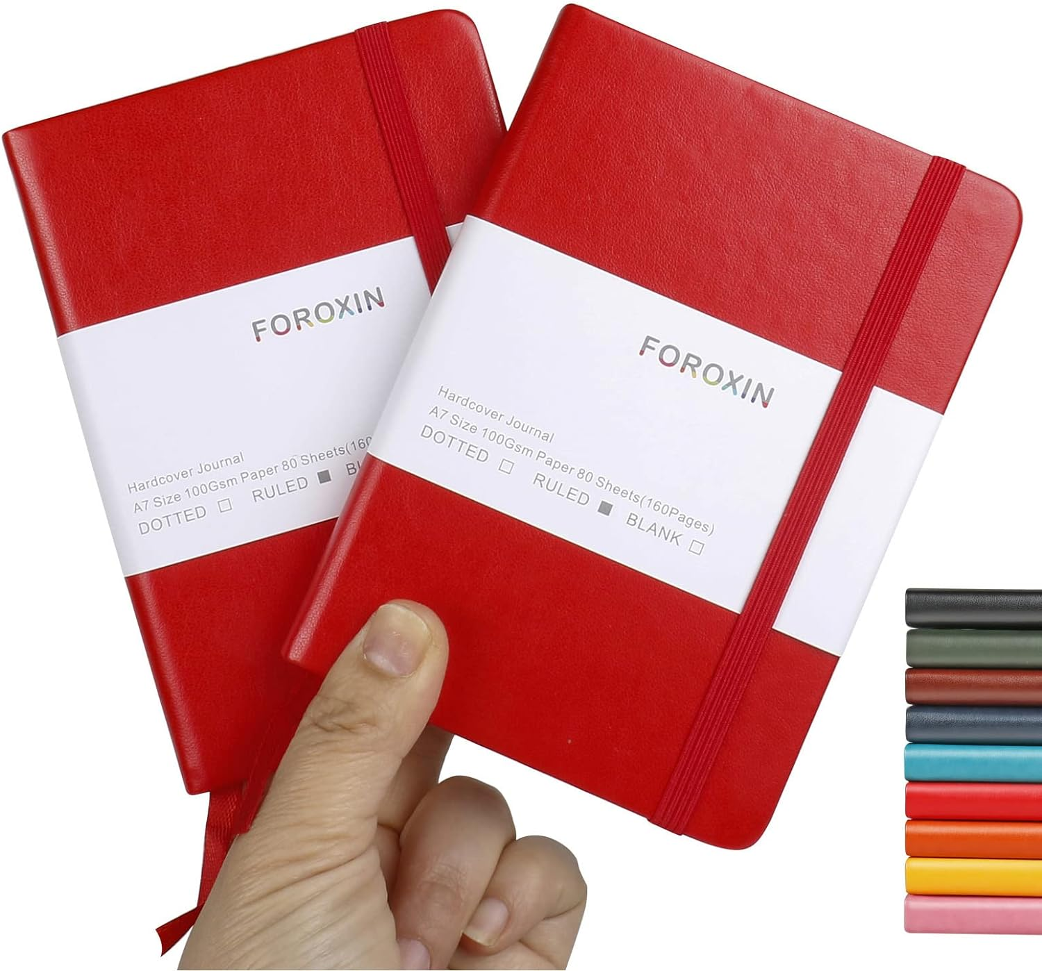 Lined Pocket Journal Notebook, 2 Pack, (Orange), 160 Pages, Small, 3.86 Inches X 5.51 Inches - 100 Gsm Thick Paper, Hardcover