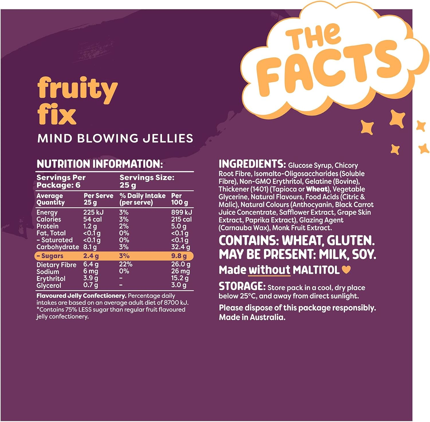 Noshu Less Sugar Jellies &ndash; Fruity Fix 150G image number 5