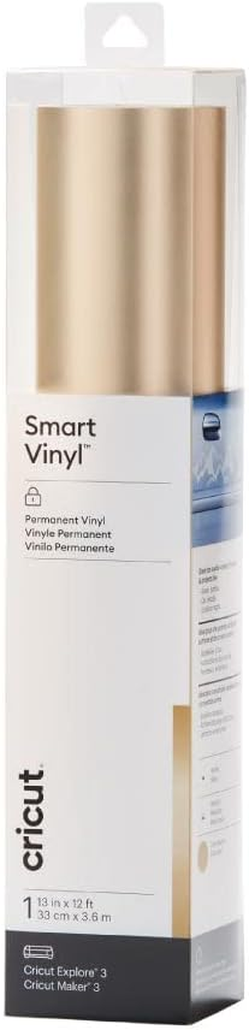 Cricut Smart Permanent Matte Metallic Vinyl (13In X 12Ft, Champagne) for Outdoor Crafts, for Cricut Explore 3 & Maker 3, Create DIY Projects, Decals, Stickers & More, All-Weather & Fade-Proof image number 7