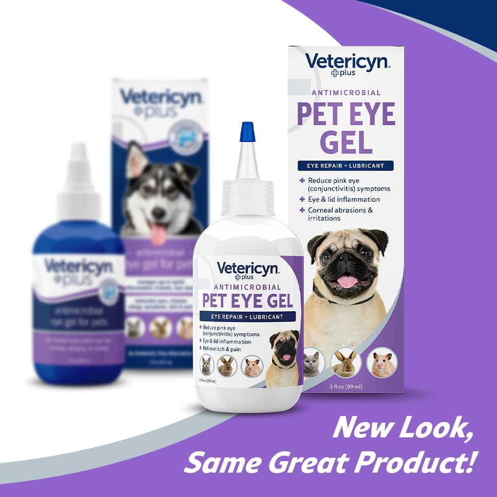 Vetericyn plus Pet Eye Gel | Dog and Cat Eye Ointment Alternative to Lubricate and Relieve Eye Irritations and Abrasions, Reduce Symptoms of Pink Eye in Dogs and Cats. 3 Ounces image number 1