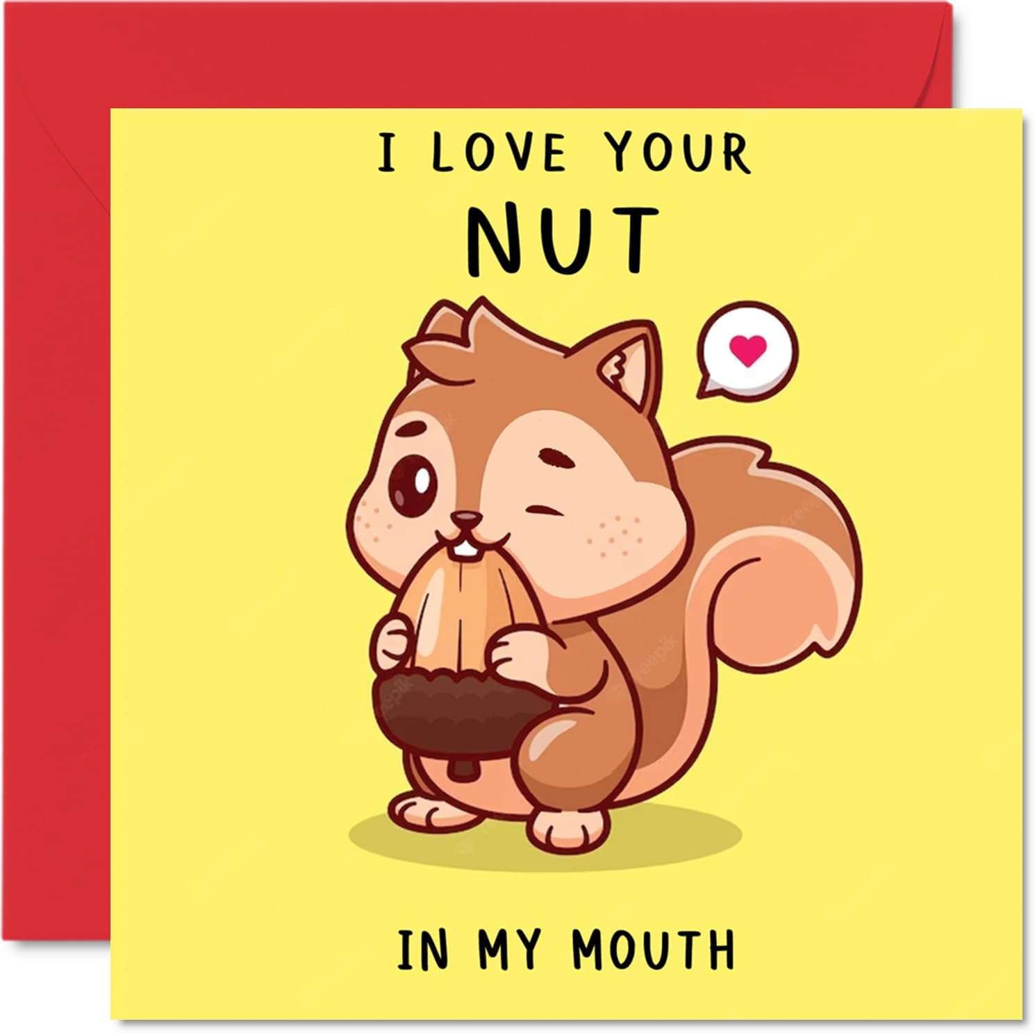 Rude Anniversary Valentines Birthday Card for Husband Boyfriend Partner - Your Nut - Funny Anniversary Birthday Valentines Card for Men Him, 145Mm image number 3