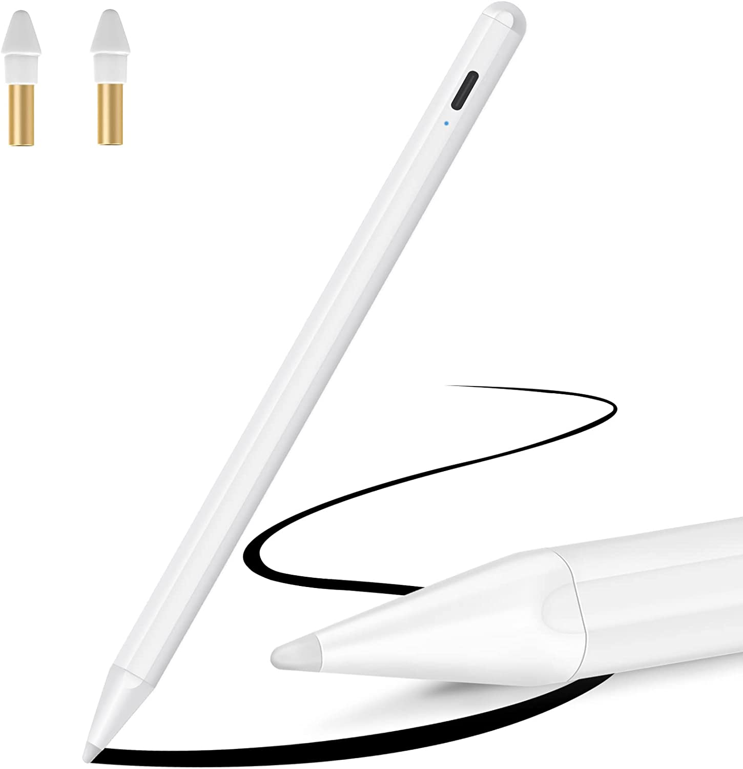 Stylus Pen for Apple Ipad with Palm Rejection, Active Pencil Compatible with (2018-2022) Pro 11/12.9 Inch, 10.2 7Th/8Th/9Th Generation, 6Th, Air 3/4/5Th Gen, Mini 5Th 6Th