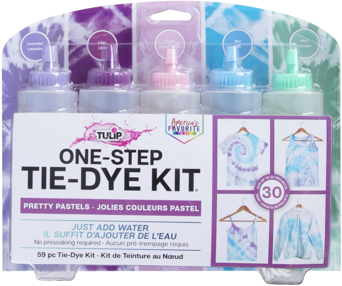Tulip One-Step Tie-Dye Kit 5 Color Kit Tie Dye, Pretty Pastels image number 6