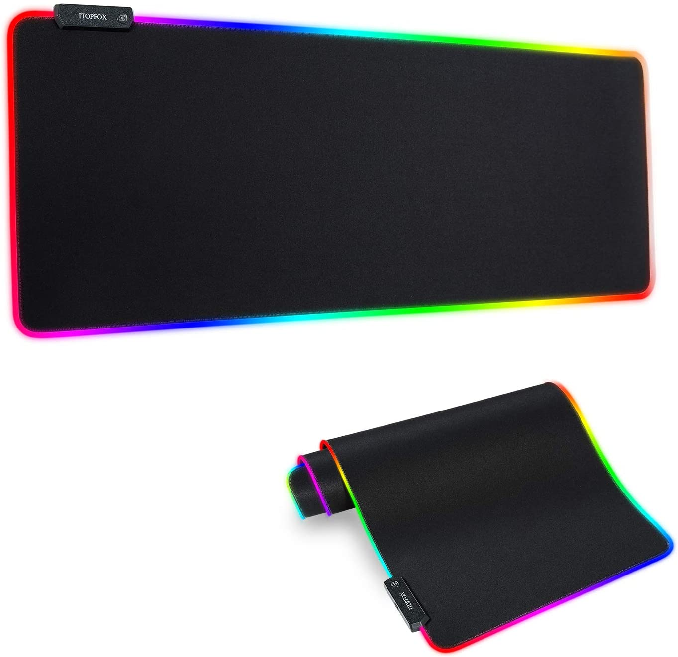 RGB Gaming Mouse Mat Pad - Large Extended Led Mousepad with 14 Lighting Modes 2 Brightness, Anti-Slip Rubber Base with Waterproof Coating Mouse Mat for Gamer 800&times;300&times;4Mm/31.5&times;11.8&times;0.16 Inch image number 3