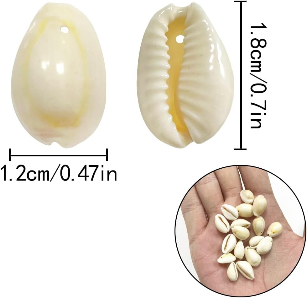 Natural Seashell Charms, 150 PCS Cowrie Shells Beads with Hole for Necklace and Bracelet, Home Decoration (About15Mm) image number 6