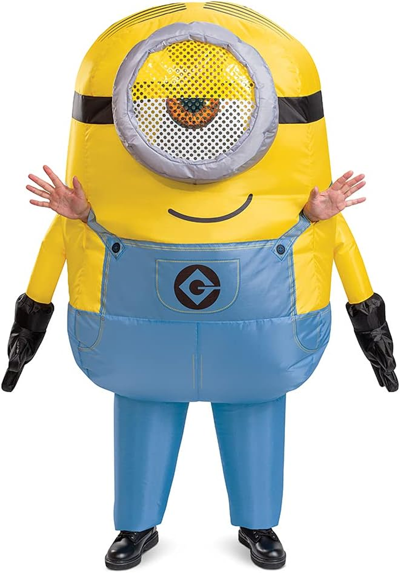 Disguise Inflatable Minion Costume for Adults, Multicolored, One Size (42-46) image number 3