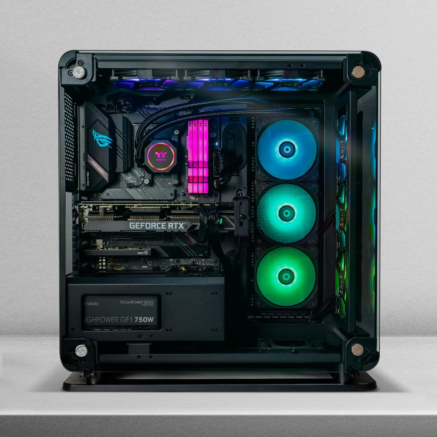 Thermaltake Computer System Valkyrie Streaming PC- AMD 5600X/ RTX 3060/ 16GB RGB Ram/Wifi/Core P6 Black, CA-4L2-00D1WA-01 image number 4