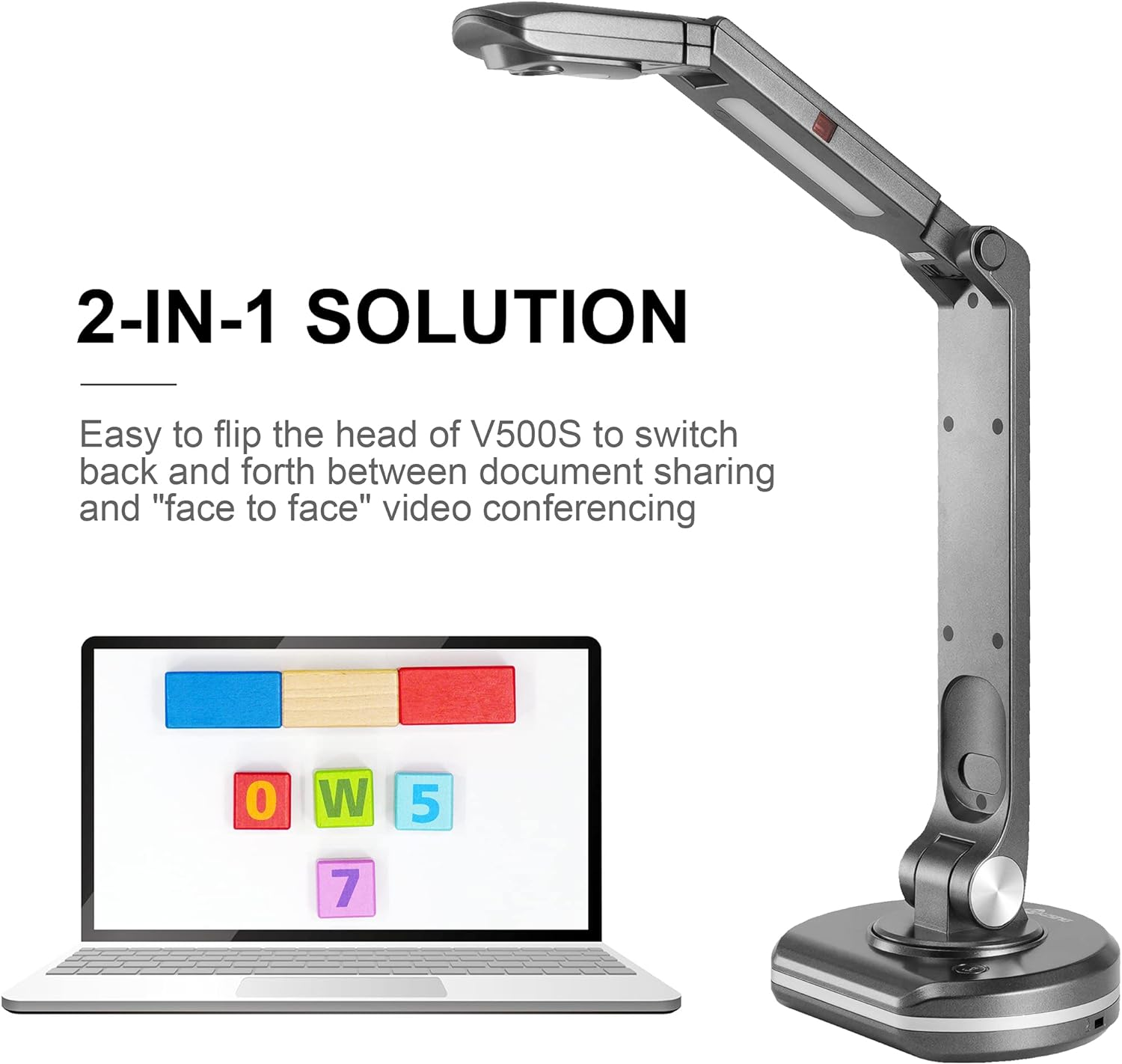 JOYUSING V500S 8MP Document Camera for Teachers, USB Visualiser for A3 Size, LED Light, Autofocus, OCR for Windows, Classroom Presentation, Remote Teaching, Web Conferencing, Mac, Windows, Chromebook image number 5