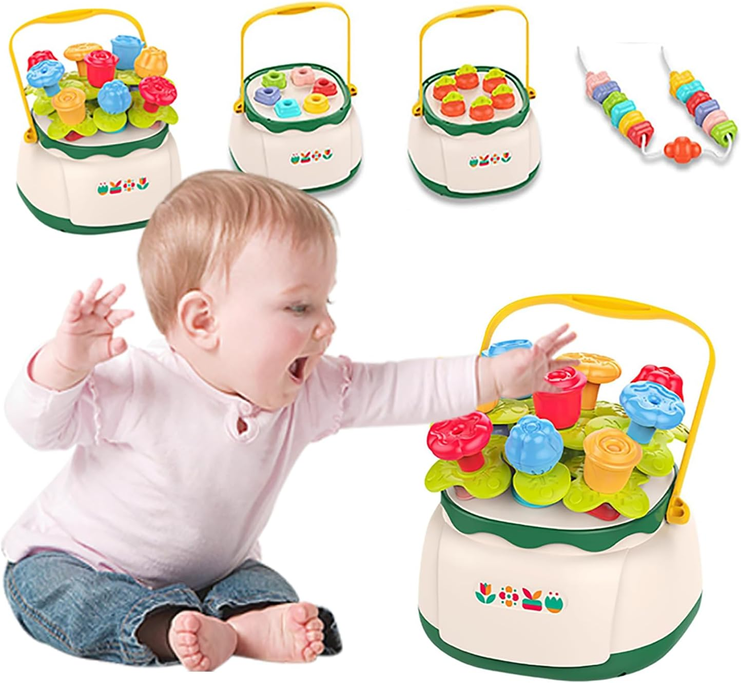 Montessori Sensory Toddler Toys Toy for 1 Year Old Boys Girls Birthday Gifts 1St One First Birthday 1 Year Old Girl Boy, Educational Learning Toy for 1-2 Year Old Fine Motor Skills (Color) image number 2