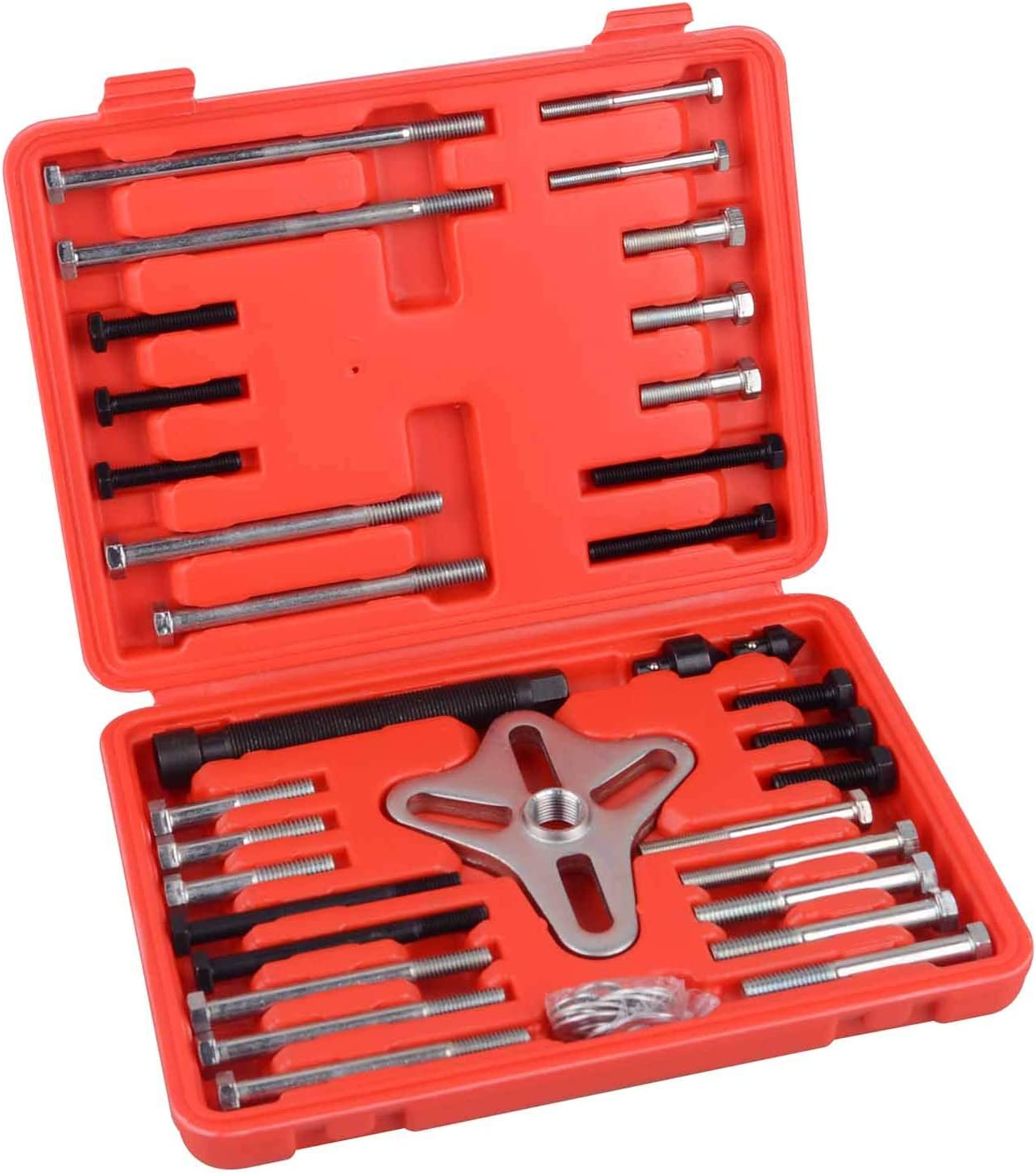 Harmonic Balancer Puller Set, 46 Pcs Flywheel Steering Wheel Puller Kit Gear Puller Yoke Crankshaft Pulley Puller image number 2