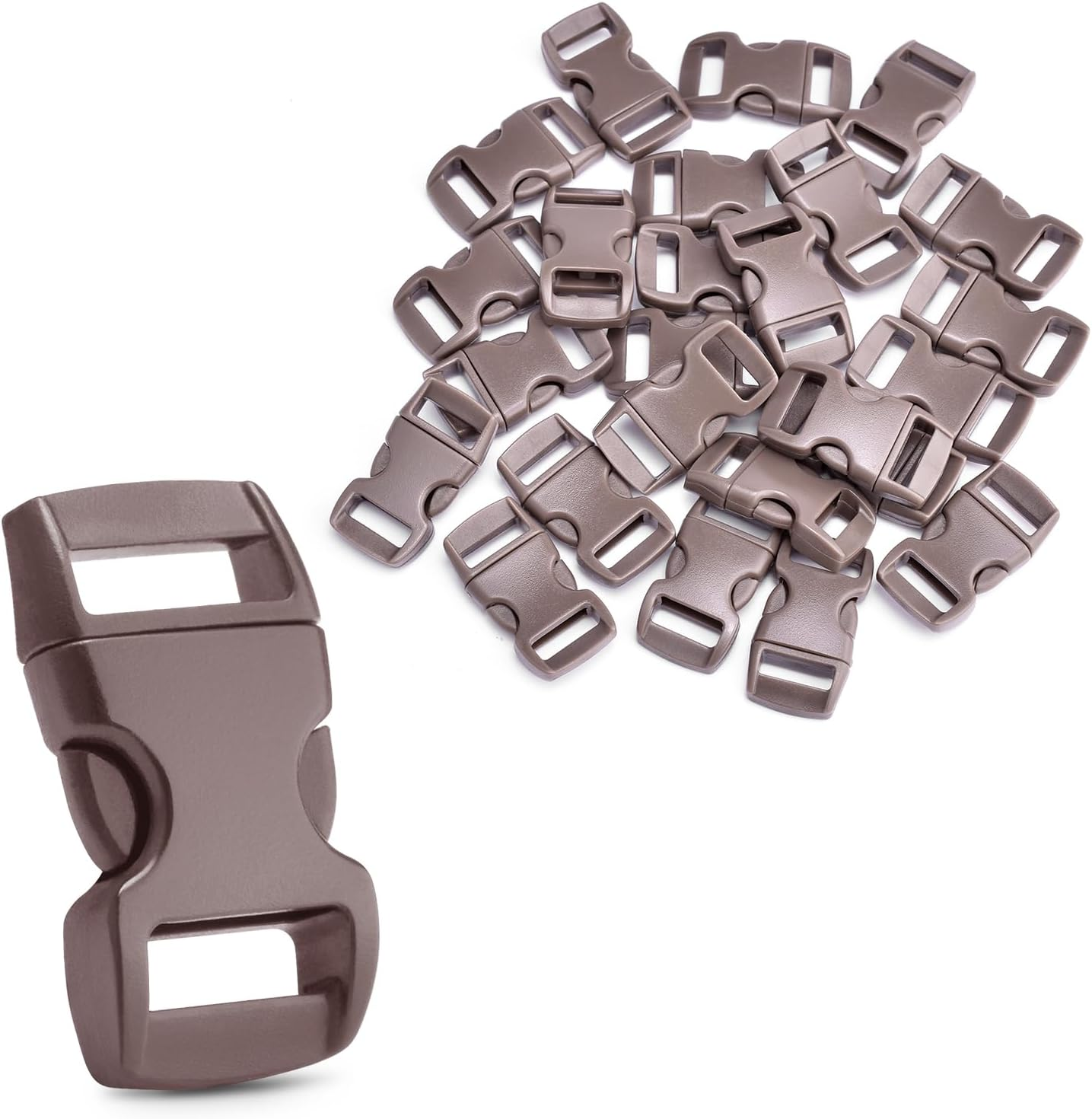 Coobigo Curved Paracord Buckle Clips Snap for Paracord Bracelets Parchute 550 Rope DIY Craft Black Pets Collar Straps Buckles