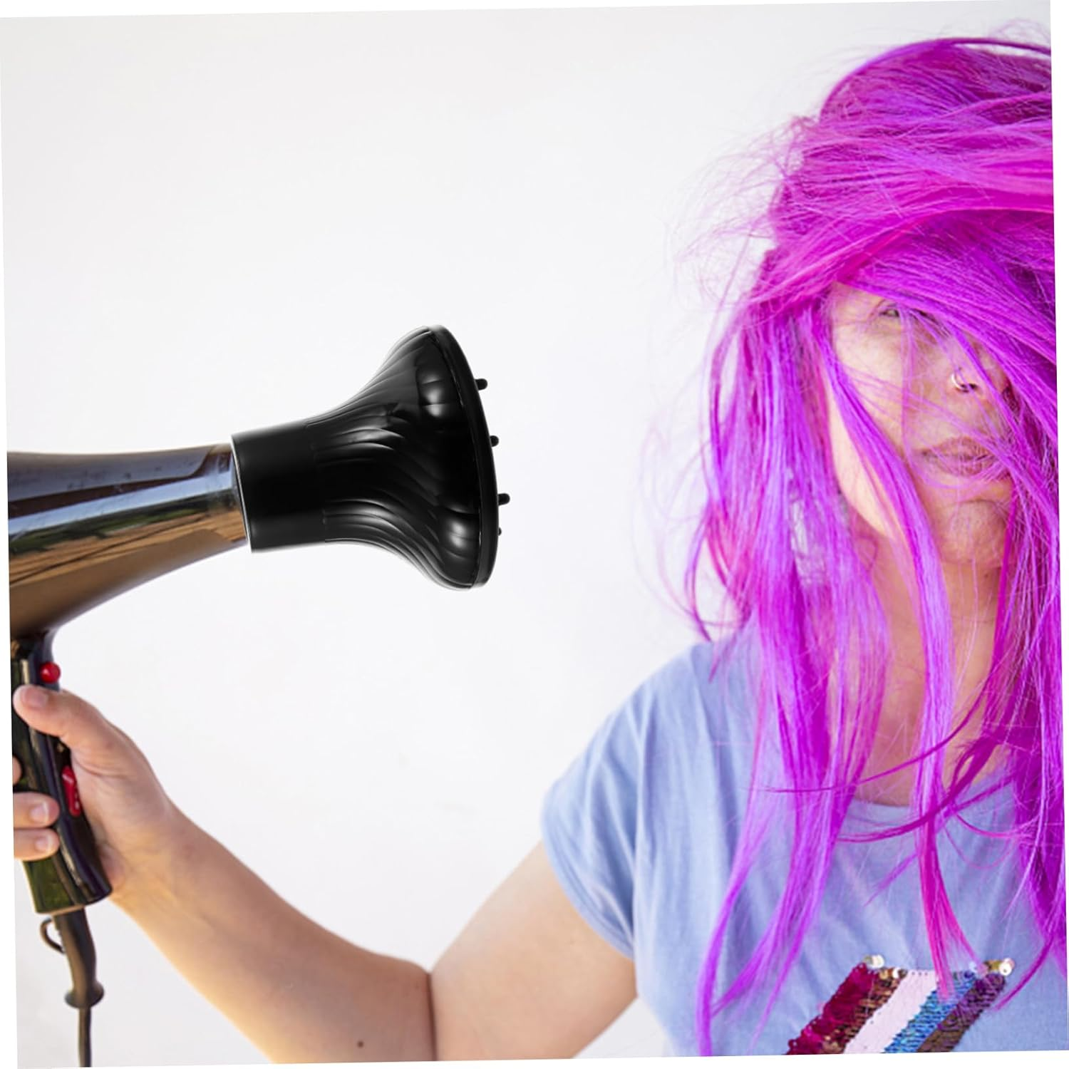 Large Hair Diffuser Hair Dryer Tool Black Curl Diffuser Attachment for Home and Salon Styling