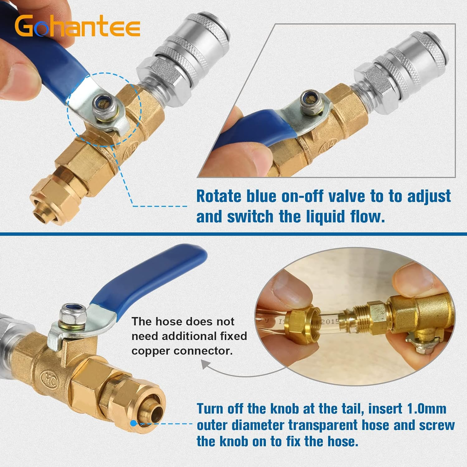 Automatic Transmission Fluid Oil Filling Filler Adapter Manual Filler Kit Include Metal Dispenser with Shut off Valve, Replacement for Audi 09G 01J 722.9 CVT DSG ATF Benz 722.9 image number 3