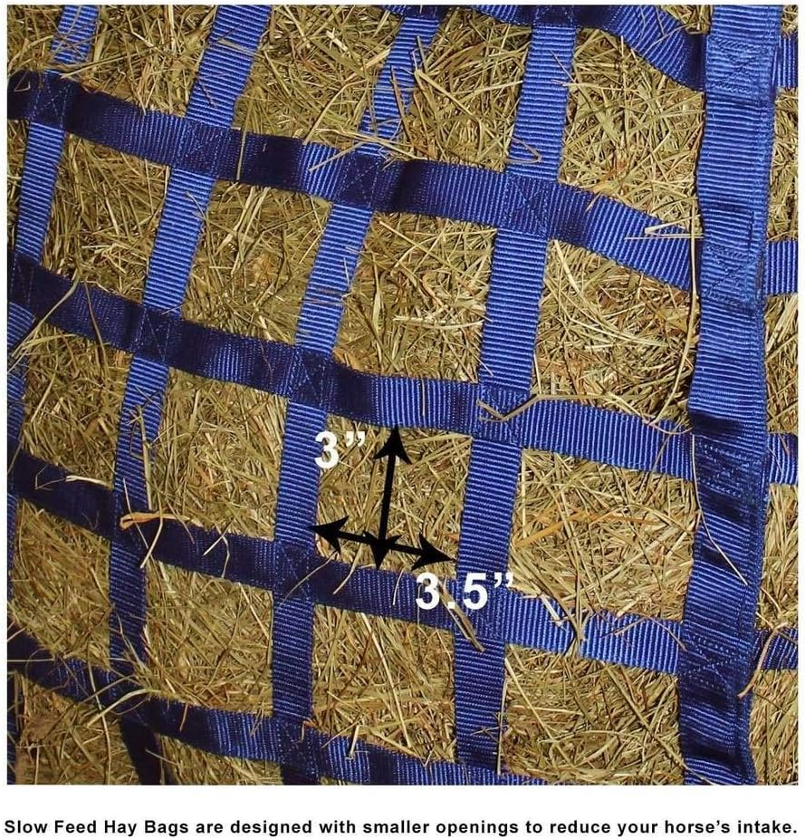 Derby Originals Easy-Feed Patented Four Sided Slow Feed Horse Hay Bag with One Year Warranty image number 4
