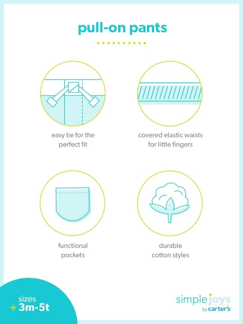 Simple Joys by Carter'S Baby Boys' 2-Pack Pull on Pant image number 4