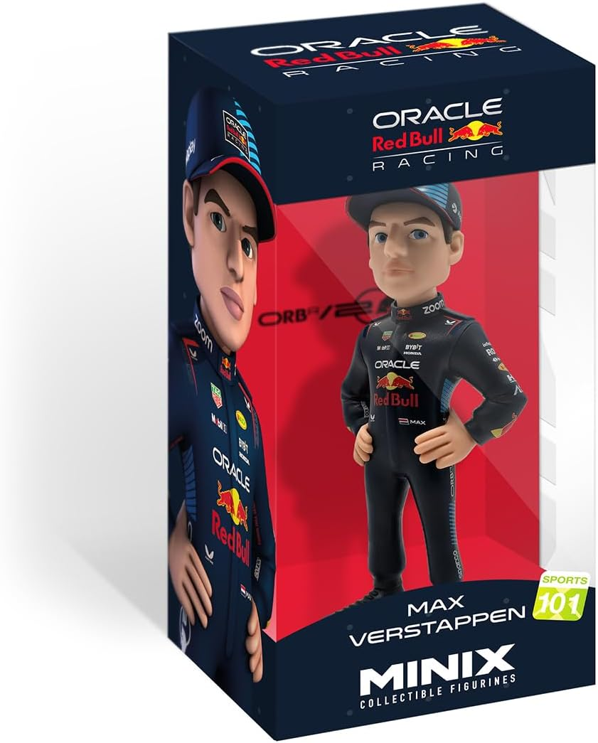 Minix Formula 1 Redbull Print Max Verstappen Collectible Figure, 12 Cm Height image number 4