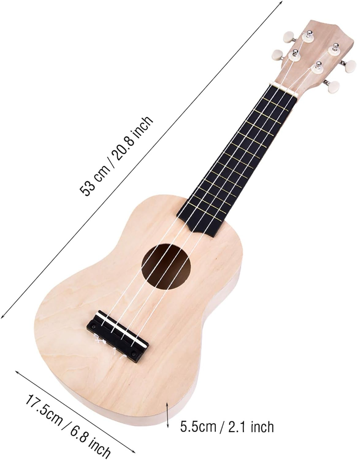 DIY Ukelele, 21Inch 4 String Ukelele, Make Your Own Ukulele DIY Kit, Hawaii Ukulele Kit for Kids Children Teens Adults,Musical Instruments for Beginners,Decompression Toy, Boys & Girls image number 5