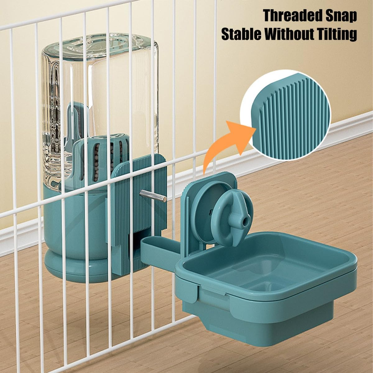 AIMALL Rabbit Drinking Fountain - Automatic Leak-Proof Hanging Water Feeder, Large Capacity 7.48X5.11X4.33 Inches, Pet Water Bowl for Rabbits image number 2