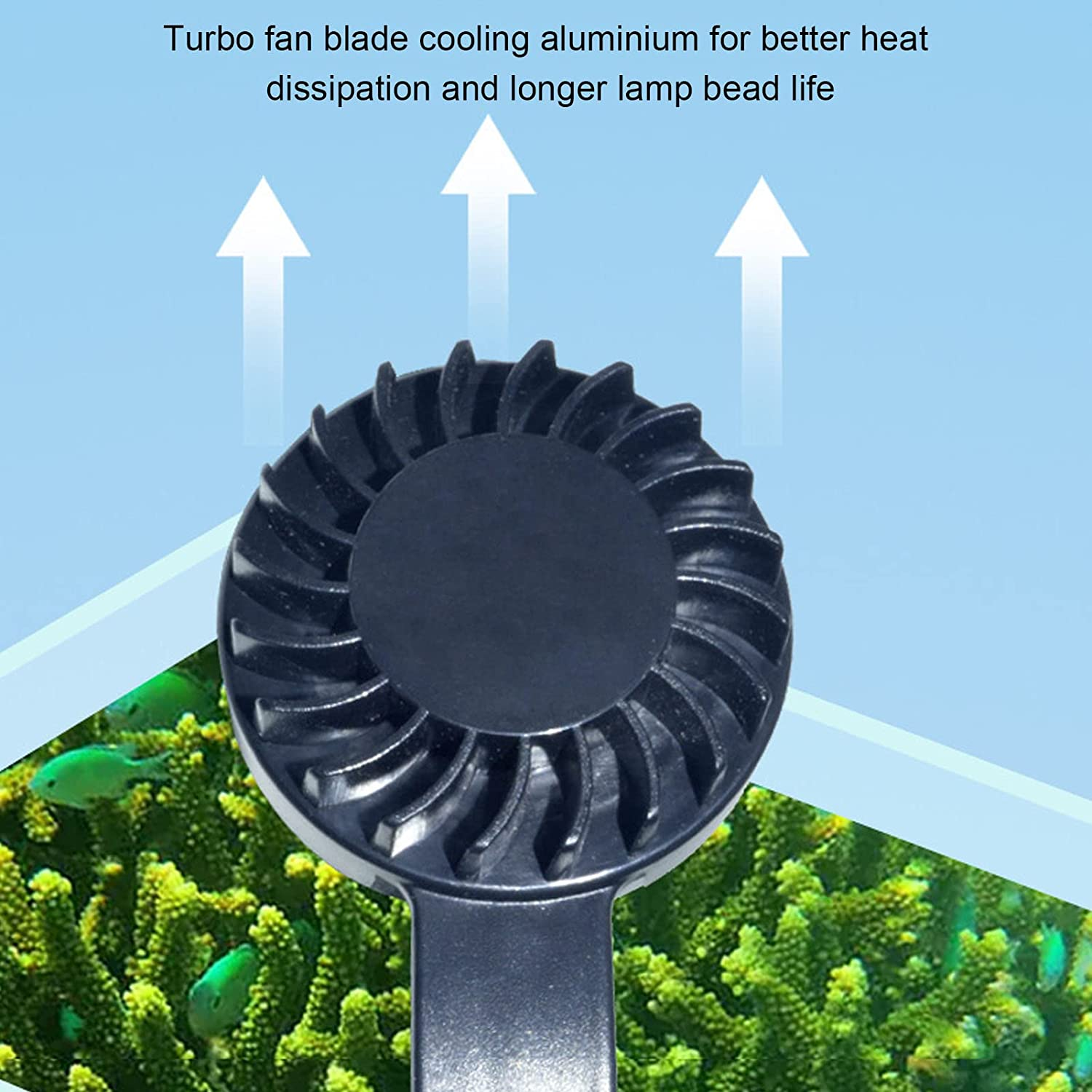 Fish Tank Light, ABS 5W Full Spectrum High Clarity LED Aquarium Light Low Power Consumption save Energy Compact Simple Flexible Durable Small Led Clip Light with Separate Power Switch for Fish Tank image number 3