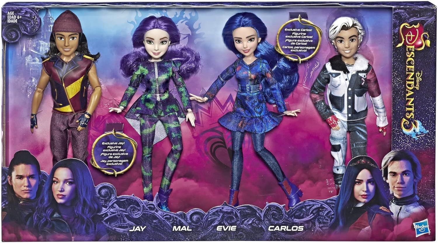 Disney Descendants 3 Isle of the Lost Collection 4 Pack Dolls image number 1