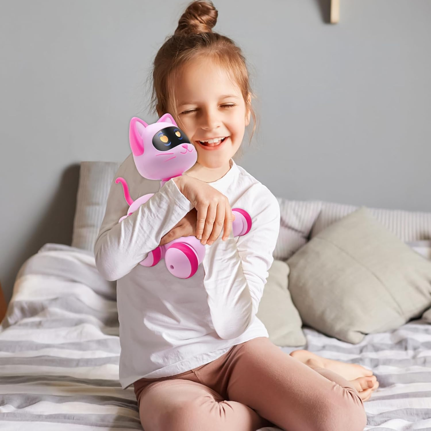 Remote Control Robot Cat Toy - RC Robotic Cat for Kids, Interactive Programmable Smart Robot Pet with Light, Sound, Touch Sensing, LED Eyes, Dance & Music, Robot Toy for Kids Boys & Girls image number 5