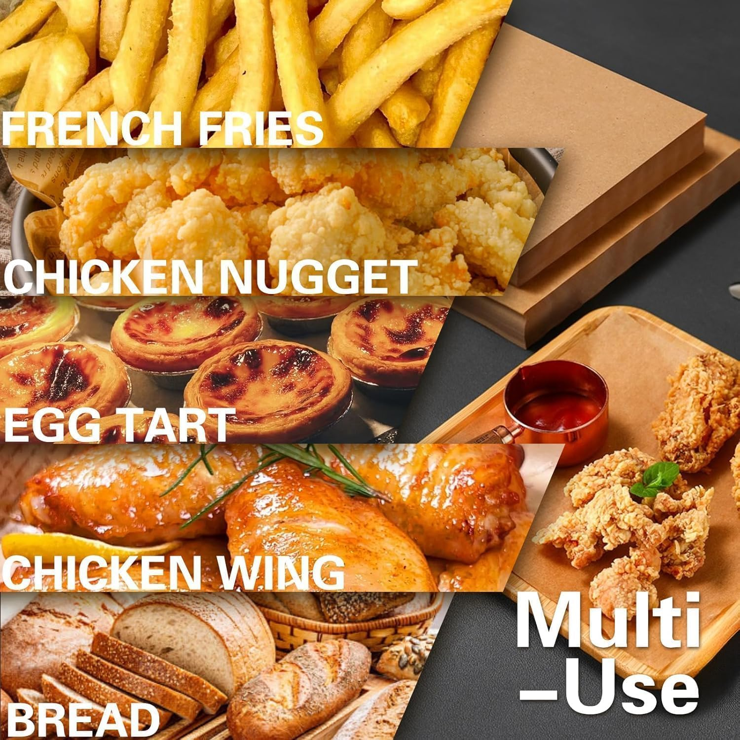 Air Fryer Disposable Paper Liner, Non-Stick Air Fryer Paper Pads, Oil Resistant, Food Grade Baking Paper for Roasting Microwave (100, Round,9Inch) image number 1