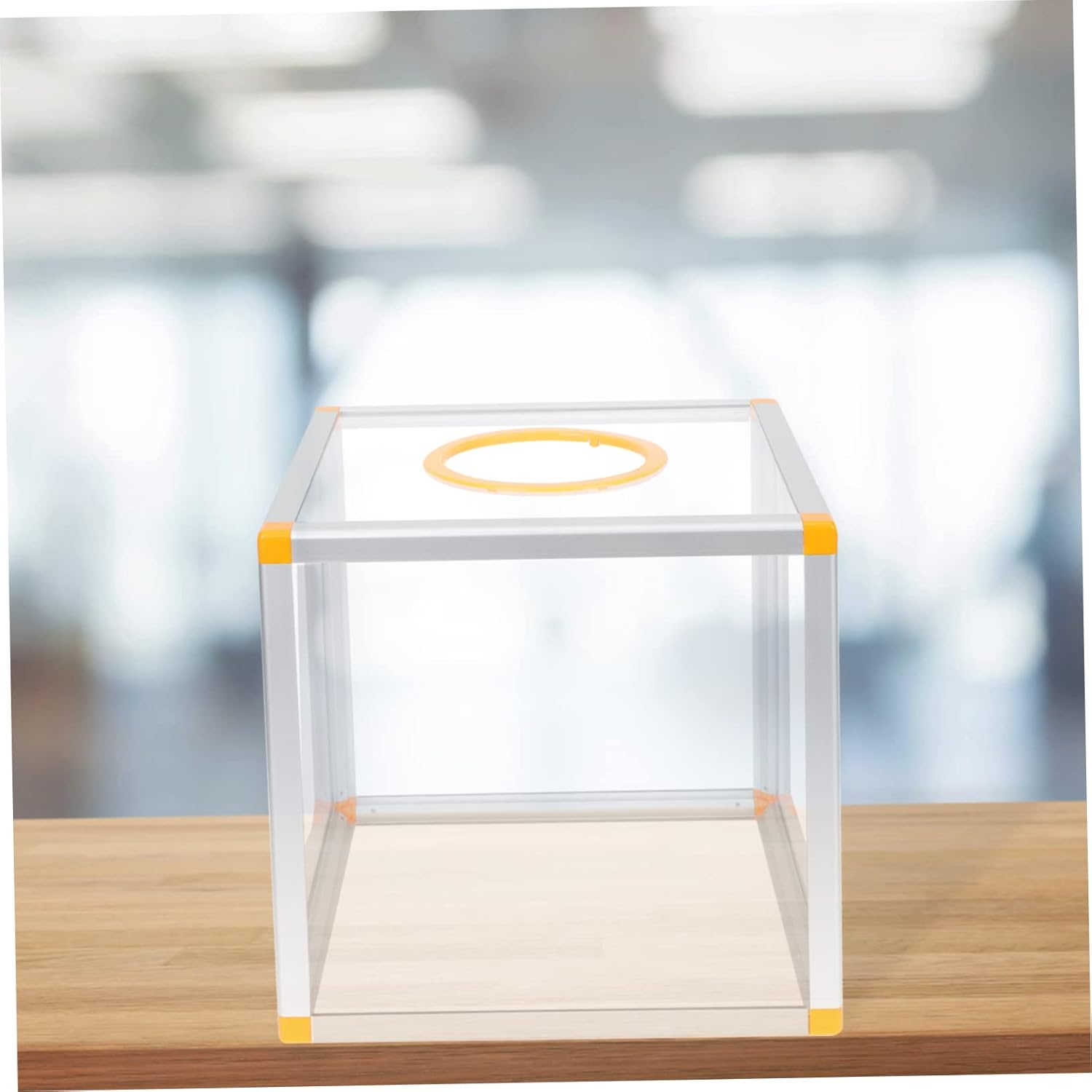 STOBAZA Box Aluminum Alloy Donation Box Festive Red Raffle Tickets Red Mailbox Raffle Ticket Raffle Supplies Key Special Box Raffle Game Case Collection Box Metal Container Drop Box image number 6