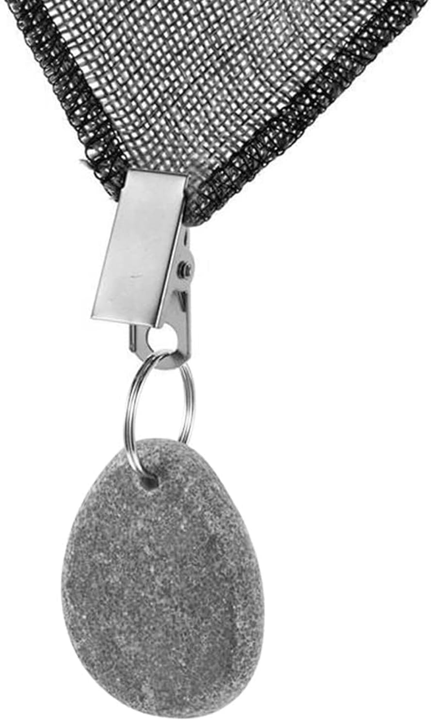 Tablecloth Weights Hangers,8 Pcs Tear Drop Marble Tablecover Weights, Tablecloth Pendant Stone Table Cover Weights with Metal Clips for Outdoor Party Picnic Table Decoration (Grey)