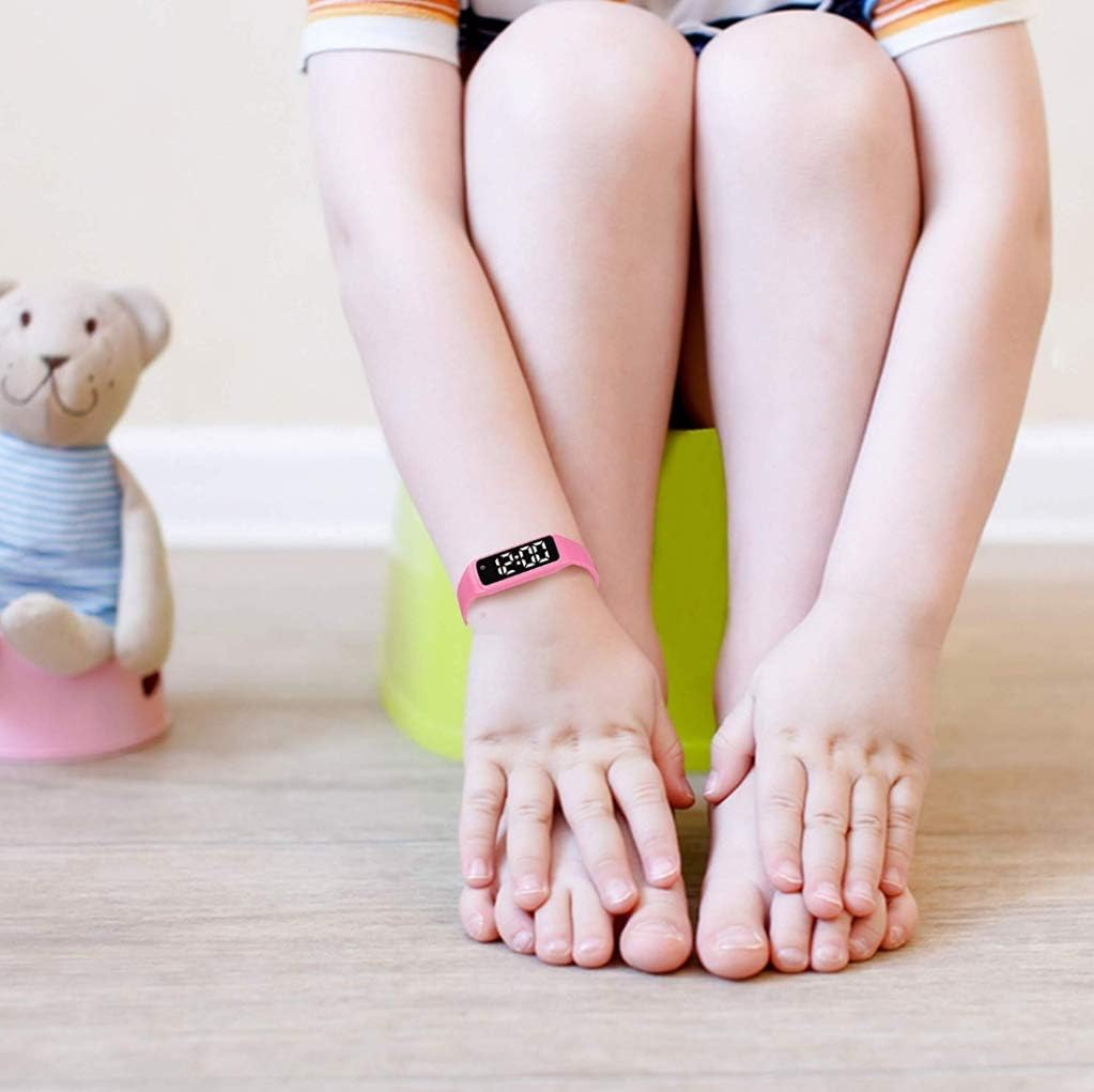 Potty Training Watch - Silent Vibrating Alarm Watch with Countdown Timer (Rose Red) - Royal Blue image number 2