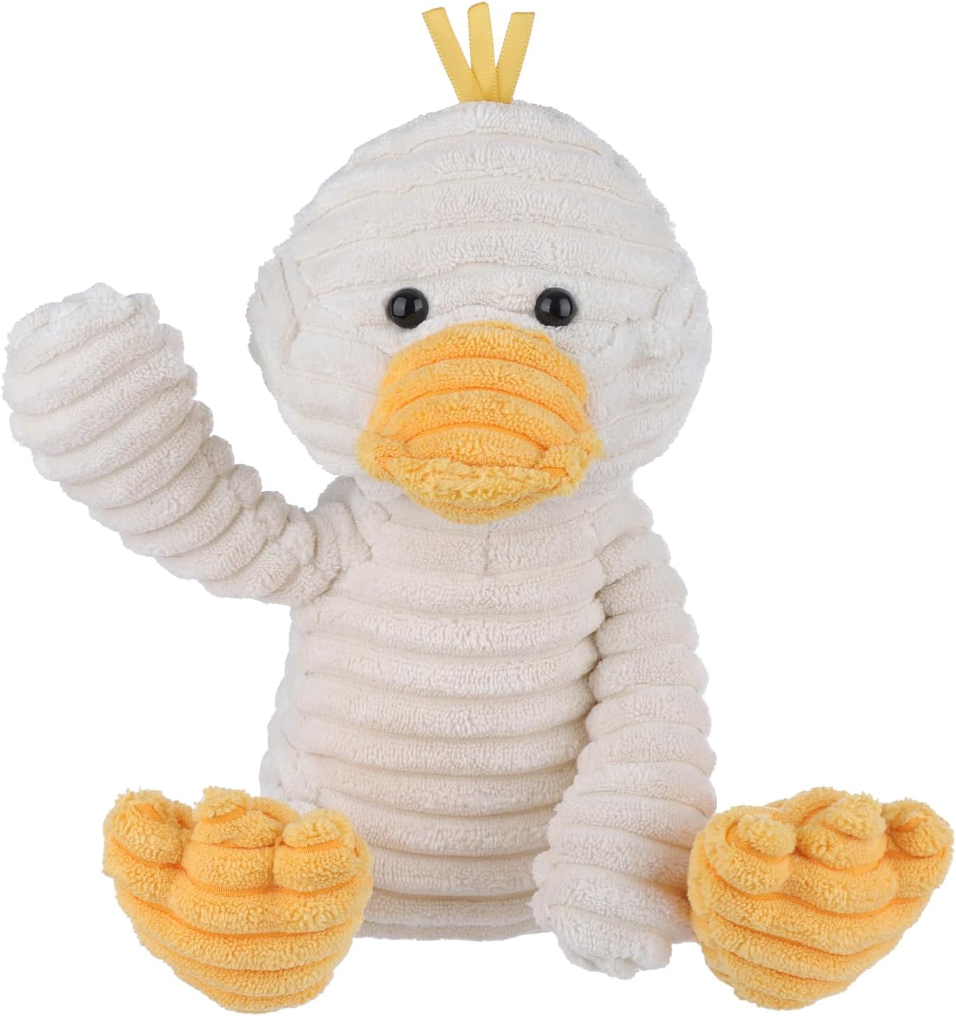 Apricot Lamb Toys Plush Corduroy Duck Stuffed Animal Soft Cuddly Perfect for Child (Corduroy Duck, 8.5 Inches)