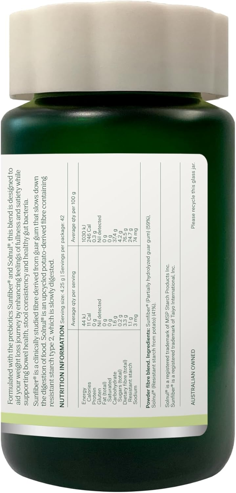 Juniper Daily Fibre Blend 180G | Flavourless Soluble Fibre Powder with Sunfiber & Solnul | Easy to Mix in Food & Drinks image number 3