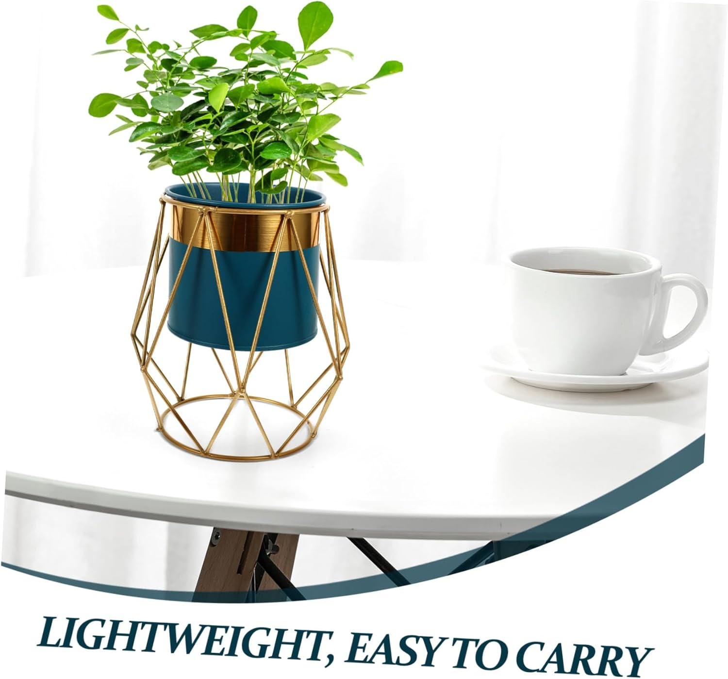 Nordic Flower Pot Stand Durable for Outdoor Use Enhance Your Garden Aesthetics Random Color - Blue image number 5