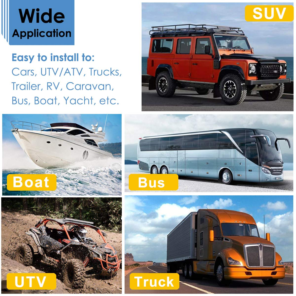 Toggle Switch Panel with USB C, IP65 Waterproof Aluminum Panel, USB Charger + Lighter Socket + Digital Voltmeter, 4 Gang 12V/24V Rocker Switches Builtin 15A Fuse for Car Boat RV Vehicles Truck Marine image number 3