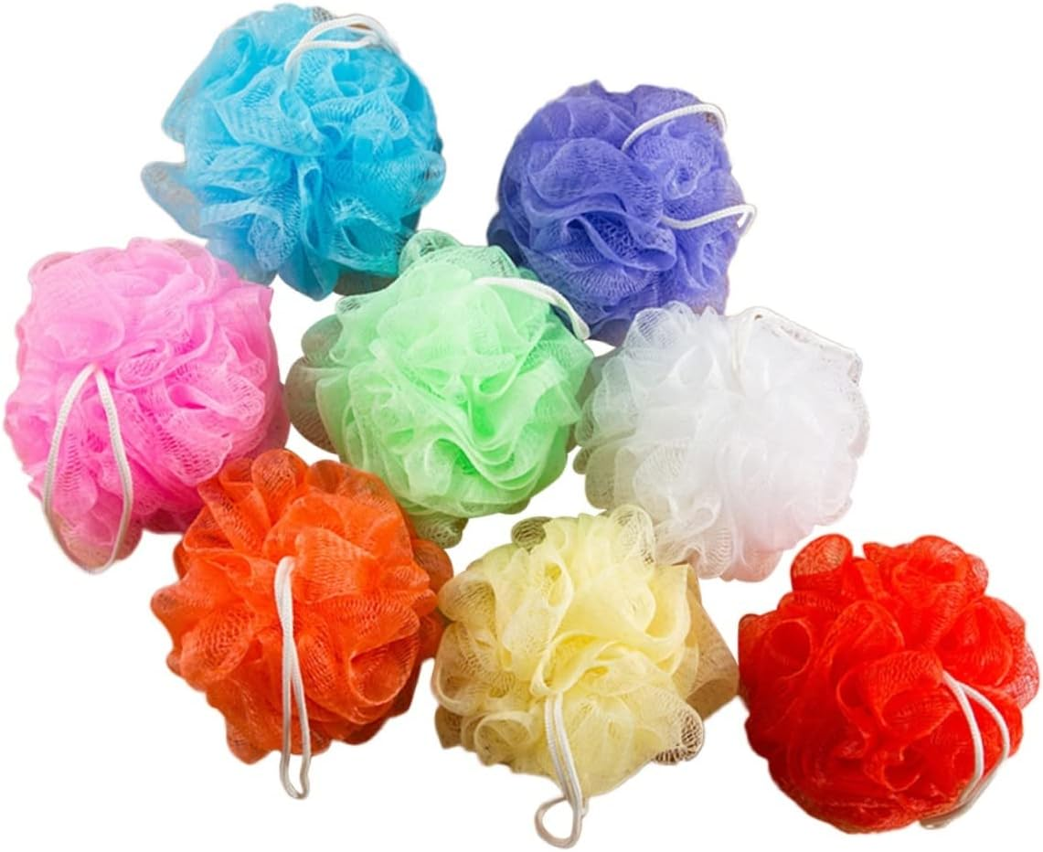 16Pc Bath Ball Collection Shower Balls Flowers Mesh Net Scrubbers Soft Comfortable Reusable Bath Accessories image number 3