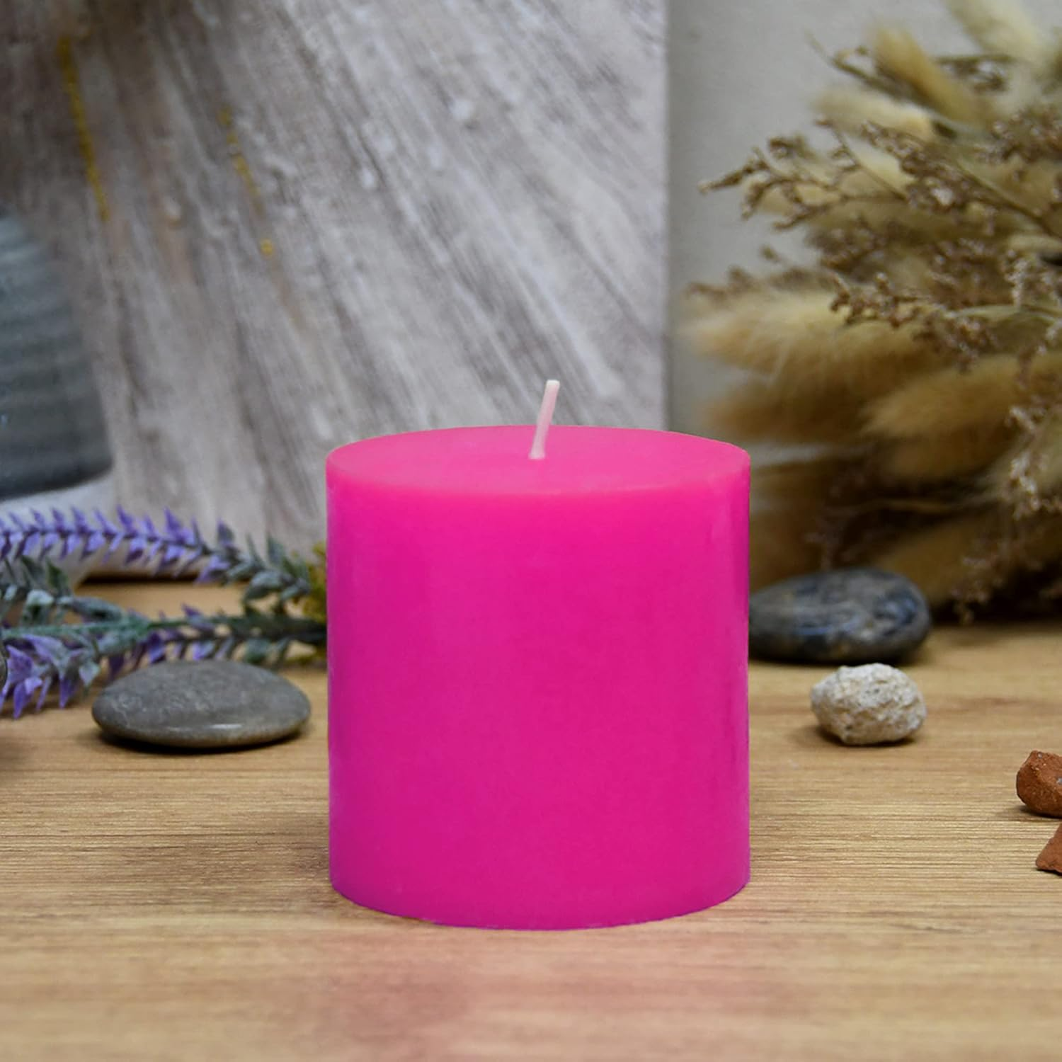 Zest Candle Pillar Candle, 3 by 3-Inch, Hot Pink image number 3