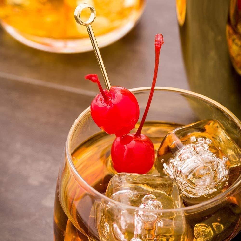 24Pcs Cocktail Picks, Betterjonny Stainless Steel Martini Reusable Sandwich Sticks Appetizer Toothpicks Fruit Stick Metal Cocktail Skewers for Party Home Bar image number 1