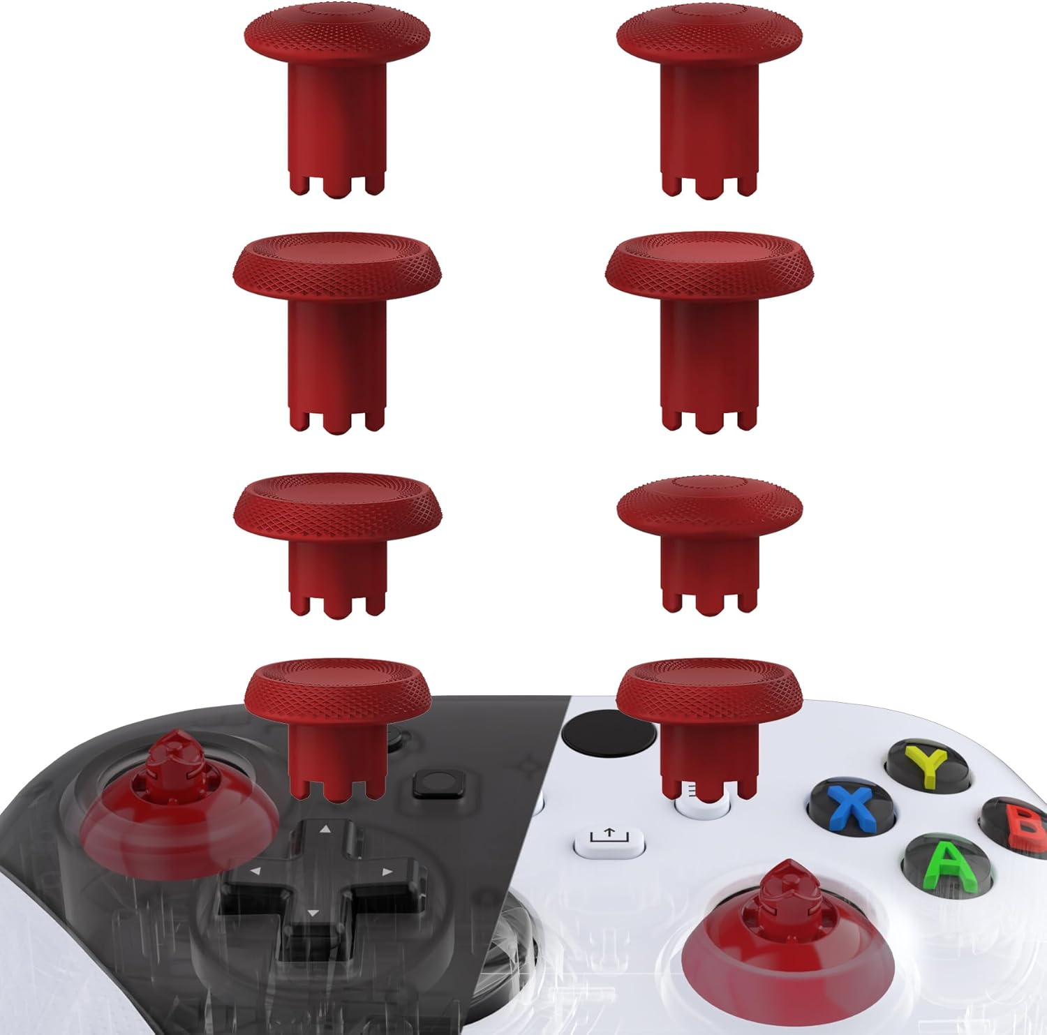 Extremerate Thumbsgear V3 Interchangeable Thumbsticks for Xbox Core Controller, 4 Height Adjustable Convex and Concave Grip Joysticks for Xbox One S/X/Elite, for Nintendo Switch Pro Controller -Purple